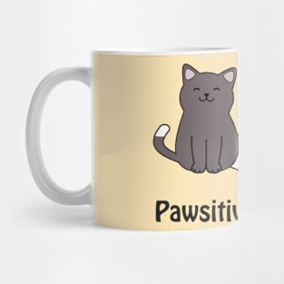 Pawsitive vibes only - cute happy cats Mug